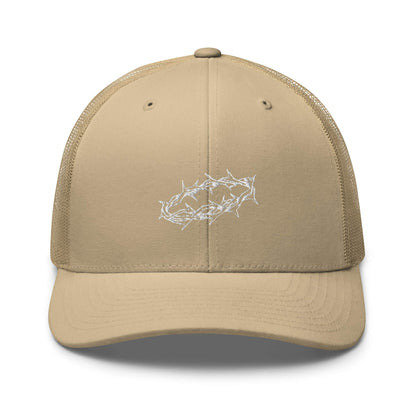 White Crown of Thorns Christian Trucker Hat