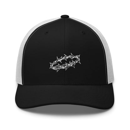 White Crown of Thorns Christian Trucker Hat