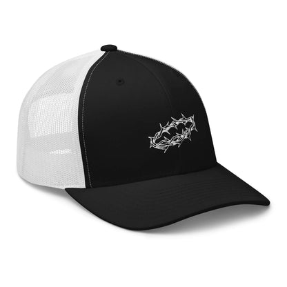 White Crown of Thorns Christian Trucker Hat