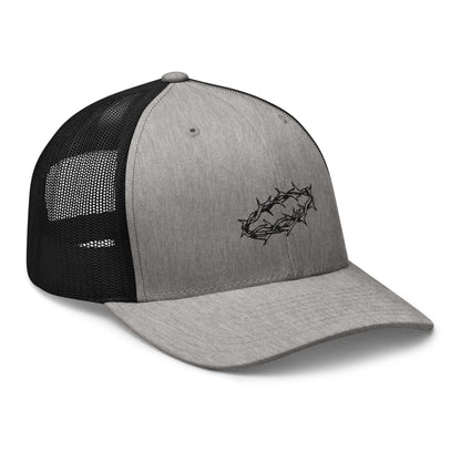 Crown of Thorns Christian Trucker Hat Black