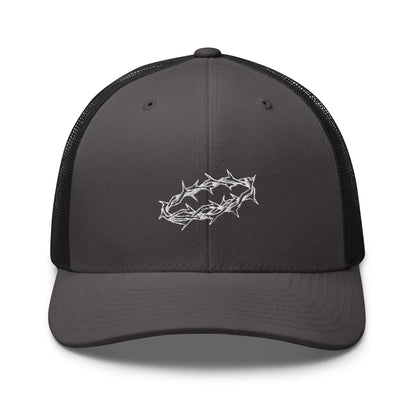 White Crown of Thorns Christian Trucker Hat