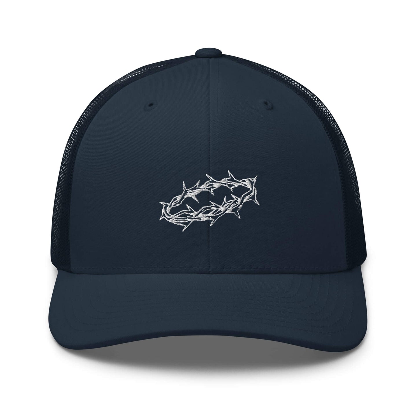 White Crown of Thorns Christian Trucker Hat