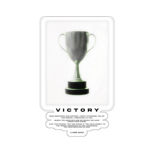 Victory In Him Christian Sticker